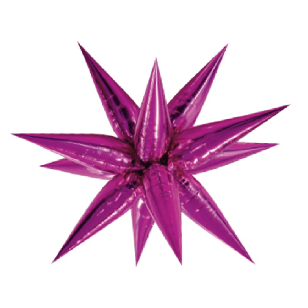 Globo Estrella Rosa Metalizada 3D