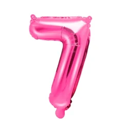 Globo Foil Número 7 Rosa Intenso 35 cm