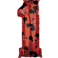 Globo Foil Nº 1 Rojo Mickey 66 cm