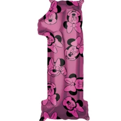 Globo Foil Nº 1 Rosa Minnie 66 cm