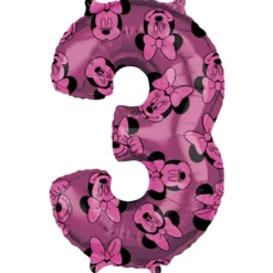 Globo Foil Nº 3 Rosa Minnie 66 cm