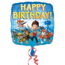 Globo Foil Patrulla Canina Feliz Cumpleaños 43 cm