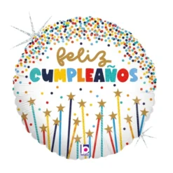 Globo Foil Velas Feliz Cumpleaños 45 cm