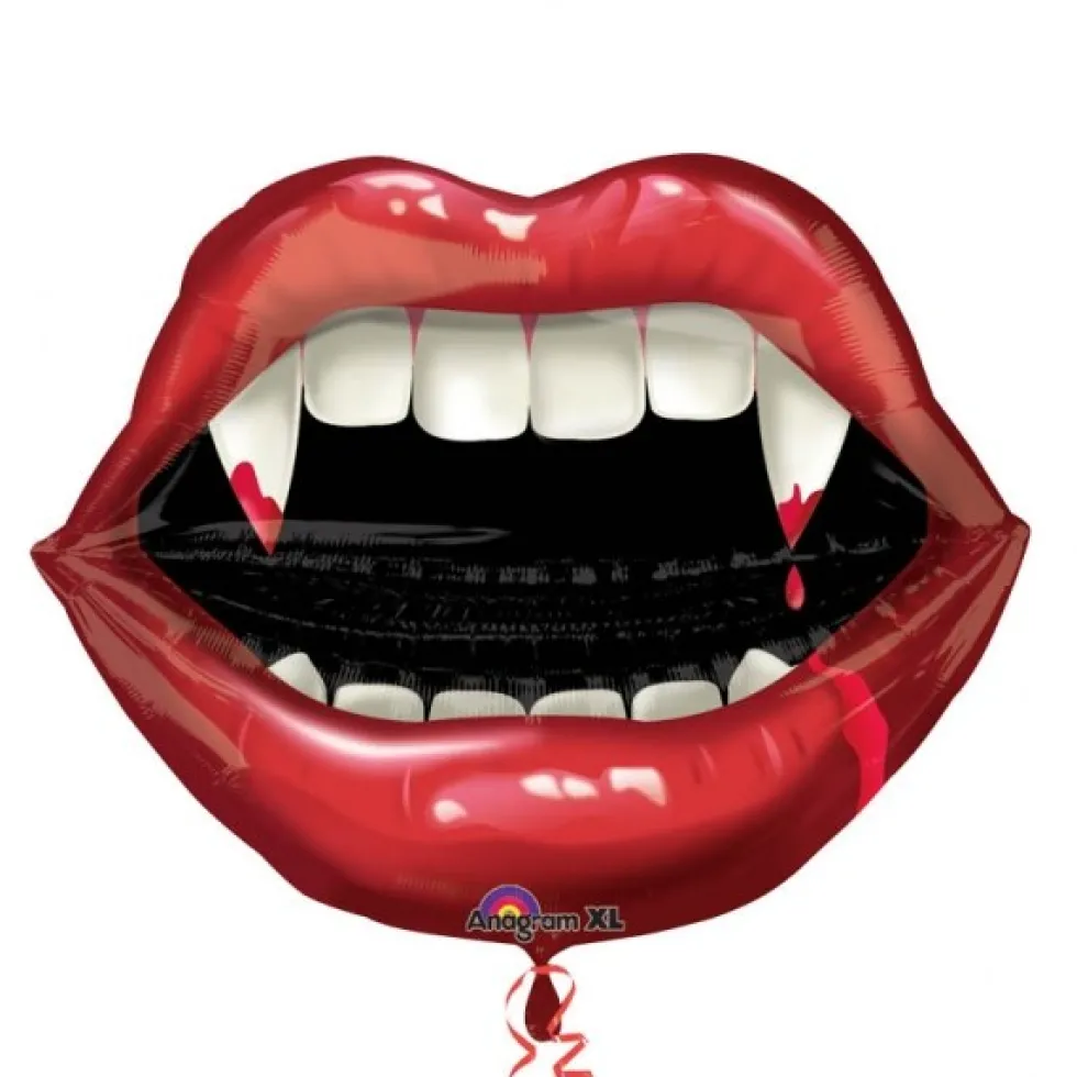 Globo Halloween boca de vampiro 68cm
