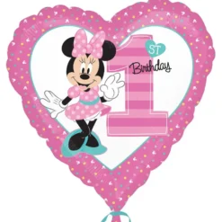 Globo Minnie Mouse 1 Año Corazón