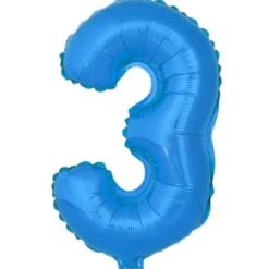 Globo Número 3 Azul 40cm