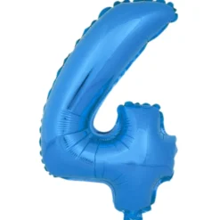 Globo Número 4 Azul 40cm