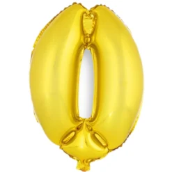 Globo Número 0 Dorado 40cm