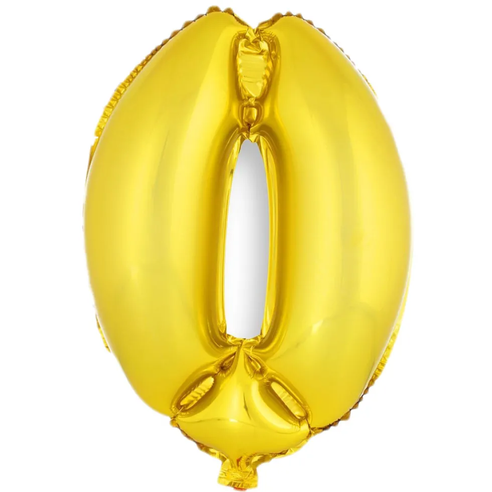Globo Número 0 Dorado 40cm