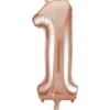 Globo Nº 1 Oro Rosado 86 cm