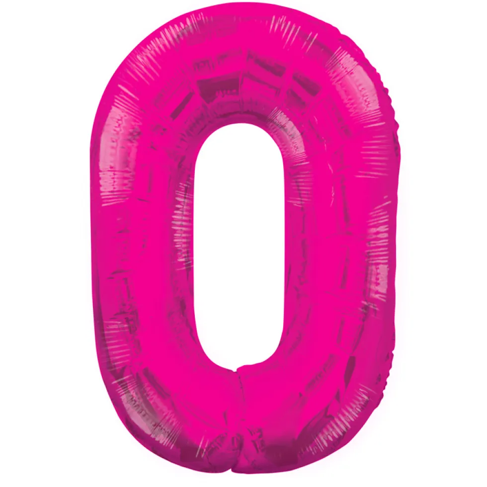 Globo Nº 0 Rosa 83 cm