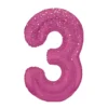 Globo Nº3 Rosa Holográfico 86cm