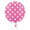 Globo Rosa con Lunares blancos 45cm