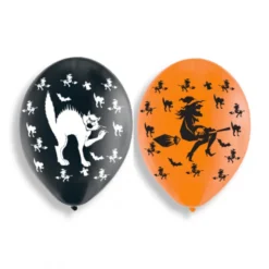 Globos Bruja y Gato 6 Unidades