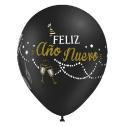 Globos Feliz Año Nuevo 30 cm 8 ud