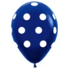 Globos Azul Marino con Lunares Blancos