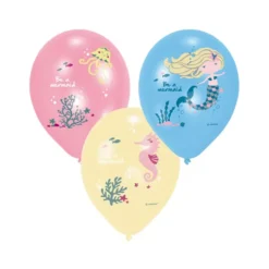 Globos de Látex Sirena 27 cm 6 ud