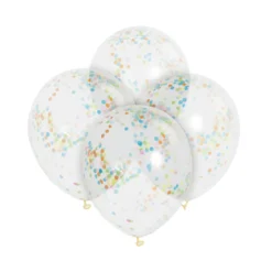 Globos transparentes con Confeti Multicolor