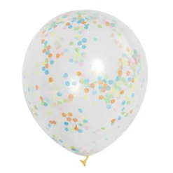 Globos transparentes con Confeti Multicolor