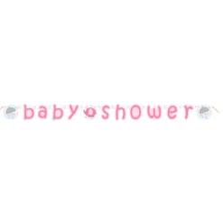 Guirnalda Baby Shower Elefante Rosa
