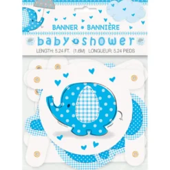 Guirnalda Baby Shower Elefante Azul
