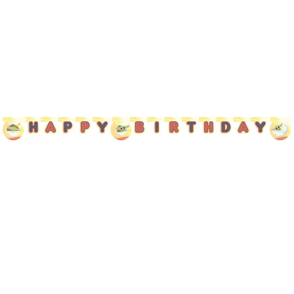 Guirnalda Happy Birthday Star Wars Mandalorian