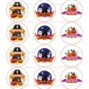 Juego 12 Impresiones Papel Comestible Dulce Halloween B 6 cm