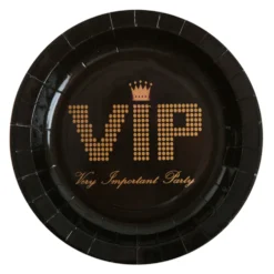 Juego 10 Platos Negros VIP 23 cm