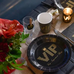 Juego 10 Platos Negros VIP 23 cm