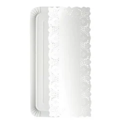 Juego de 3 Bandejas y 3 Blondas rectangulares 14x36cm