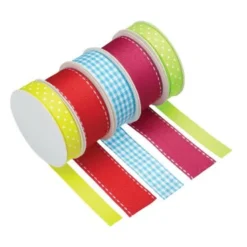 Juego de 5 Cintas Decorativas Colores Vivos
