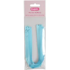 Juego de 25 cintas precortadas celestes