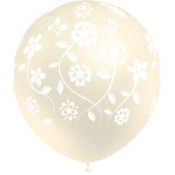 Juego de 8 Globos Marfil Flores Boda