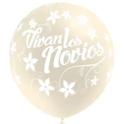 Juego de 8 Globos Marfil Vivan los Novios