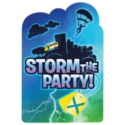 Juego de 8 Invitaciones de Cumpleaños Battle Royale