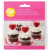 Juego de 12 toppers Nido de Abeja Corazón