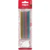 Juego de 16 Velas Metálicas color Mix 13 cm