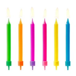 Juego de 6 Velas Multicolor
