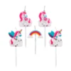 Juego de 5 Velas Unicornios y Arcoiris