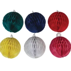 Juego de 6 bolas de papel Honeycomb