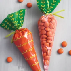 Juego de 15 Bolsas para Dulces Zanahoria