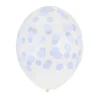 Juego de 5 globos Confeti azul pastel