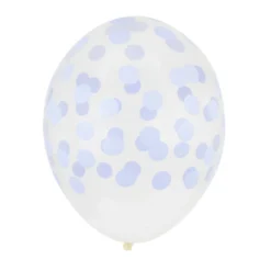 Juego de 5 globos Confeti azul pastel