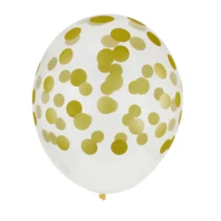 Juego de 5 globos Confeti dorados