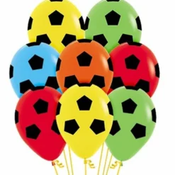 Juego de 12 Globos Fútbol Colores Surtidos