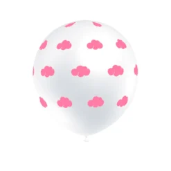Juego de 8 Globos Nubes Rosas
