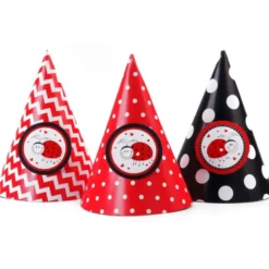 Juego de 6 Gorros Cono Mariquitas