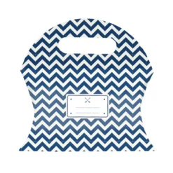 Juego de 12 Maletines Chevron Azul Marino