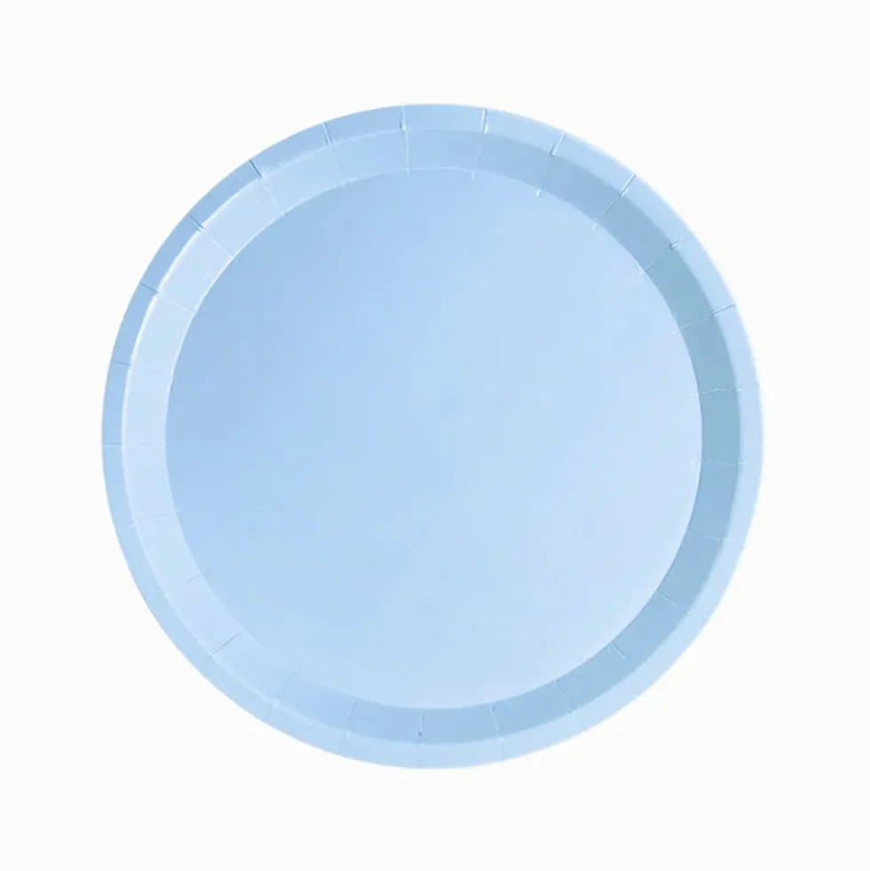 Juego de 10 Platos Azul Pastel 20 cm