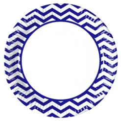 Juego de 8 Platos Blue Chevron 22 cm